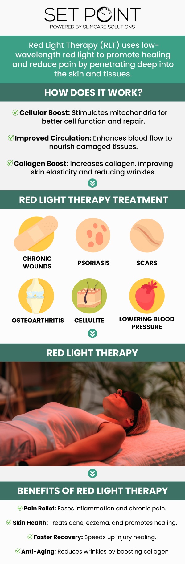 Red light therapy is an effective, non-invasive treatment that helps promote fat reduction, reduce inflammation, and improve skin health. At Set Point Weight Loss and Wellness Clinic in Folsom, CA, Troy Watson offers personalized red light therapy sessions tailored to support your weight loss and wellness goals. This therapy works by stimulating cellular activity and enhancing blood flow, helping your body recover and perform better. Whether you're looking to target stubborn fat, enhance recovery from workouts, or improve overall skin tone, our clinic provides trusted care to help you achieve lasting results. Our approach is designed to complement your overall health journey, ensuring that you receive the most effective treatments for your needs. For more information, contact us or schedule an appointment. We are conveniently located at 850 Iron Point Rd Suite 114, Folsom, CA 95630. Red light therapy is an effective, non-invasive treatment that helps promote fat reduction, reduce inflammation, and improve skin health. At Set Point Weight Loss and Wellness Clinic in Folsom, CA, Troy Watson offers personalized red light therapy sessions tailored to support your weight loss and wellness goals. This therapy works by stimulating cellular activity and enhancing blood flow, helping your body recover and perform better. Whether you're looking to target stubborn fat, enhance recovery from workouts, or improve overall skin tone, our clinic provides trusted care to help you achieve lasting results. Our approach is designed to complement your overall health journey, ensuring that you receive the most effective treatments for your needs. For more information, contact us or schedule an appointment. We are conveniently located at 850 Iron Point Rd Suite 114, Folsom, CA 95630.