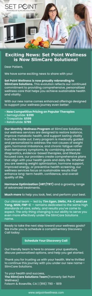 Exciting News: Set Point Wellness is Now SlimCare Solutions!